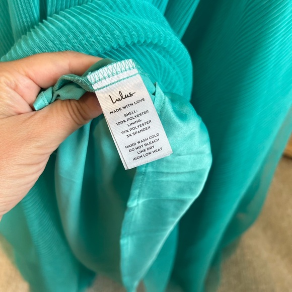 NWT Lulus Teal Mermaid Gown Maxi Dress - Picture 12 of 12